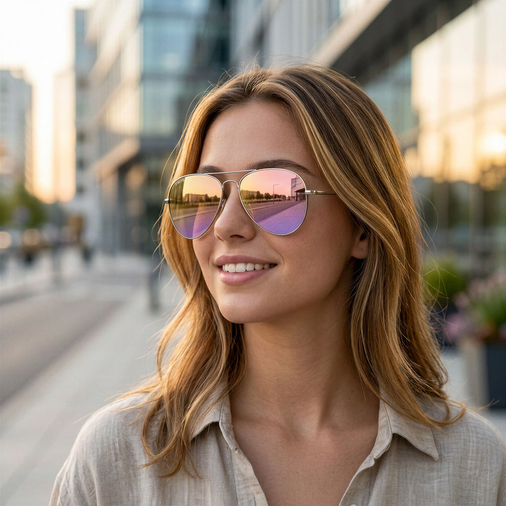 RB PILOT II 003 42  Salmon Mirror